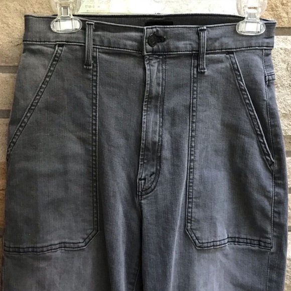 MOTHER The Wrapper Patch Springy Ankle Jeans in Dancing in the Moonlight Gray 28 - Picture 9 of 16